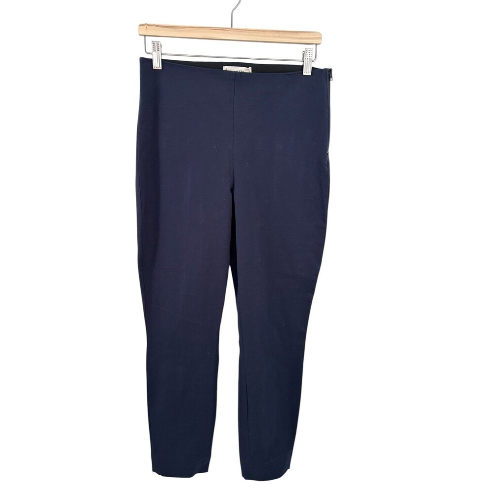 Everlane The Bi-Stretch Work Pant Womens 8 Side Zip Slim Leg Navy Blue Ankle New